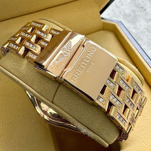 Load image into Gallery viewer, 41mm Breitling Cockpit Rose Gold - Box + Papers - Mother Pea Factory Diamond Set
