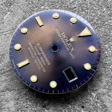 Load image into Gallery viewer, Original Rolex Submariner Dial 16618 - Tropical Golden Blue
