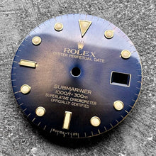 Load image into Gallery viewer, Original Rolex Submariner Dial 16618 - Tropical Golden Blue
