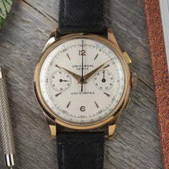Universal Geneva Uni-Compax 18k Yellow Gold 124103