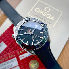 42mm Omega Planet Ocean GMT Black Dial 23232442201001 - Box + Papers + Receipt