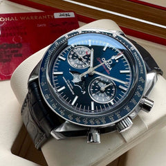 2022 Omega Speedmaster Moonphase blue dial 30433445203001 - Box + Papers