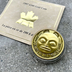 1997 Raven Haida Canada Gold $200 Coin 1/2oz - Haida