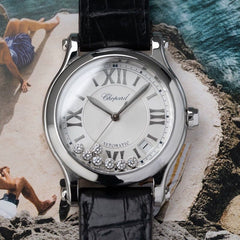 36mm Chopard Happy Sport Diamonds Stainless Steel 8559 Automatic Movement