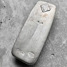 Load image into Gallery viewer, 50 oz .999 Silver Johnson Matthey Poured bar - Stunning pour lines - Error Stamp
