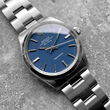 Load image into Gallery viewer, 1983 Rolex Airking 5500 Airking Blue dial - Box and Papers Sold in 1988

