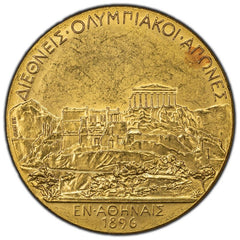 1896 Greece Olympic Restrike Gold Medal 34mm - 15.5 Grams