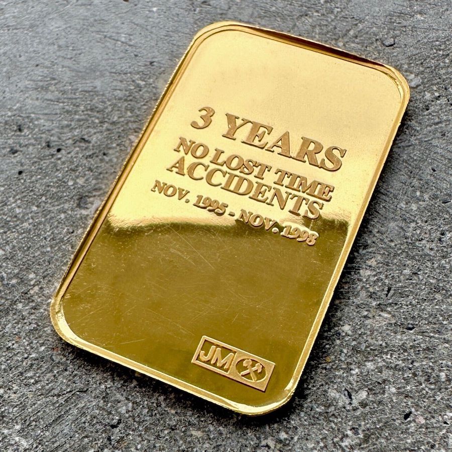 1998 Johnson Matthey 20 gram Gold Bar .9999 - New Britannia Mint