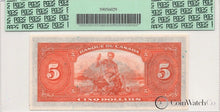 Load image into Gallery viewer, 1935 Canada French $5 Specimen BC-6S PCGS Gem New 66PPQ

