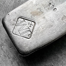 Load image into Gallery viewer, 50 oz .999 Silver Johnson Matthey Poured bar - Stunning pour lines - Error Stamp

