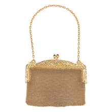 Load image into Gallery viewer, Antique Gem Set Purse, circa 1905 - Old European Cut Diamonds 14K Gold 102 grams
