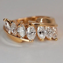 Load image into Gallery viewer, Vintage 14K gold 1.60ct natural Marquise Diamond cluster ring - $6400 Appraisal
