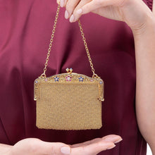 Load image into Gallery viewer, Antique Gem Set Purse, circa 1905 - Old European Cut Diamonds 14K Gold 102 grams
