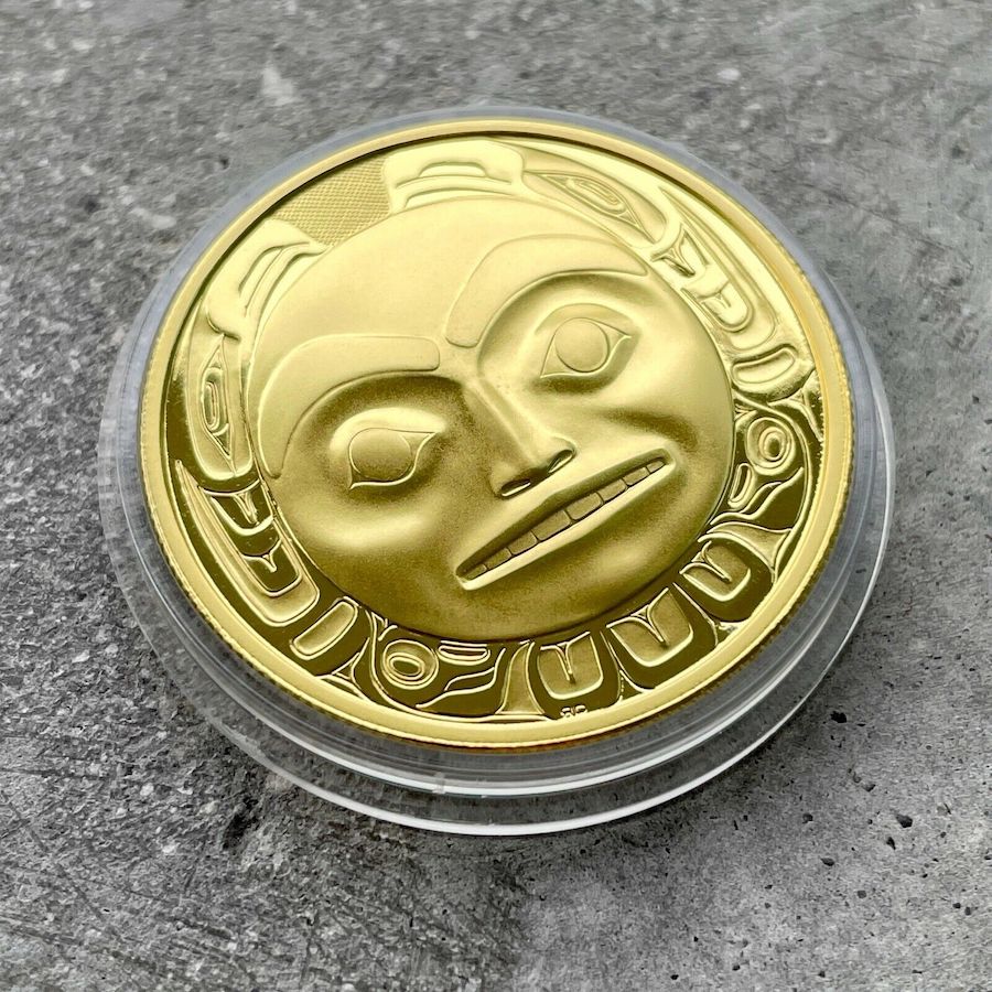1997 Raven Haida Canada Gold $200 Coin 1/2oz - Haida