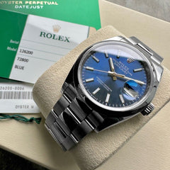 Rolex 36mm Datejust 126200 Stainless Oyster Blue dial - Box / Papers