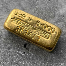 Load image into Gallery viewer, Engelhard 5 oz Gold Poured Bar .9999 5oz
