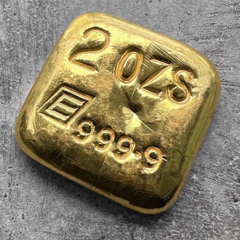 Engelhard 2 oz Gold Poured Bar .9999 2oz - Square Variety!