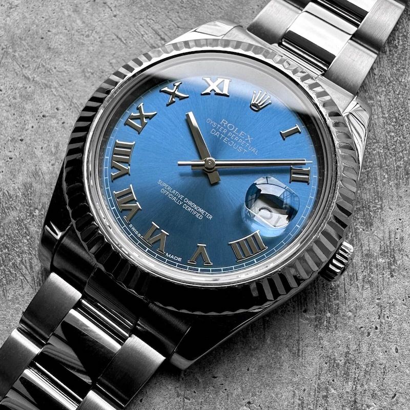 41mm Rolex 116334 Datejust II Stainless Steel - Roman Numeral Blue Dial