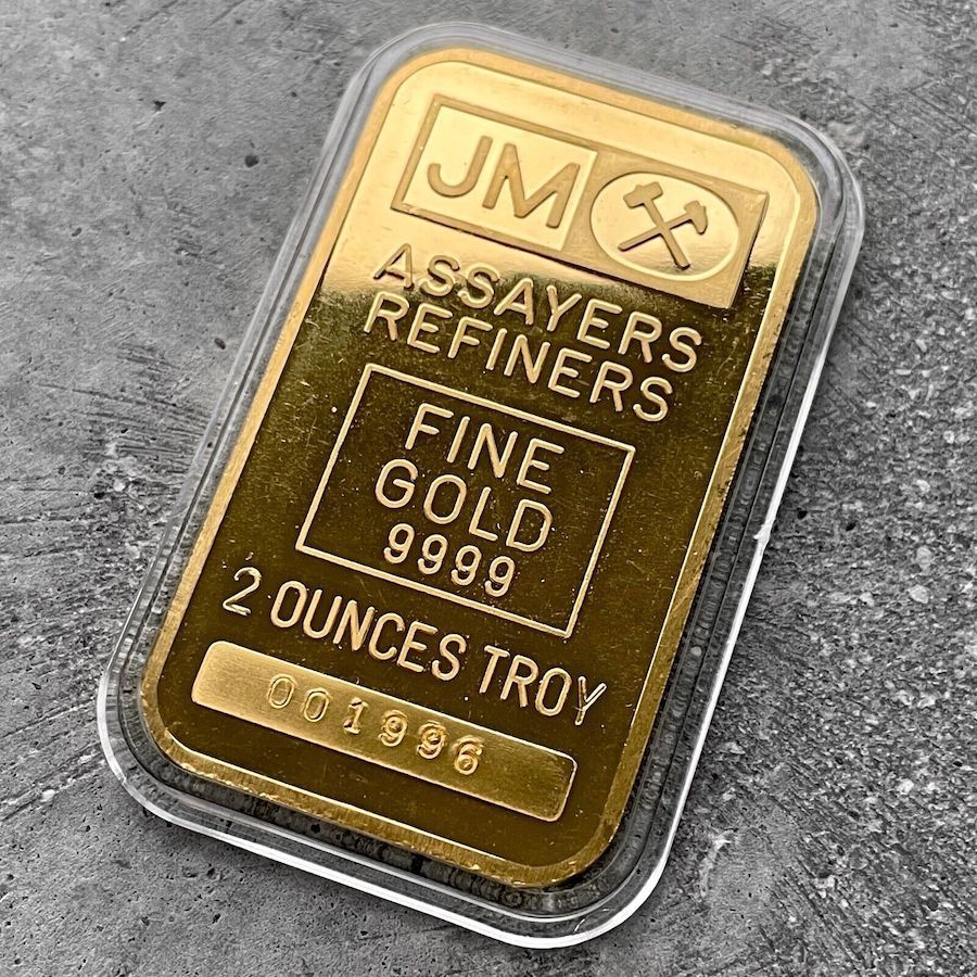 Vintage Johnson Matthey Canada 2 oz Gold stuck Bar .9999 2oz - 1996 Serial