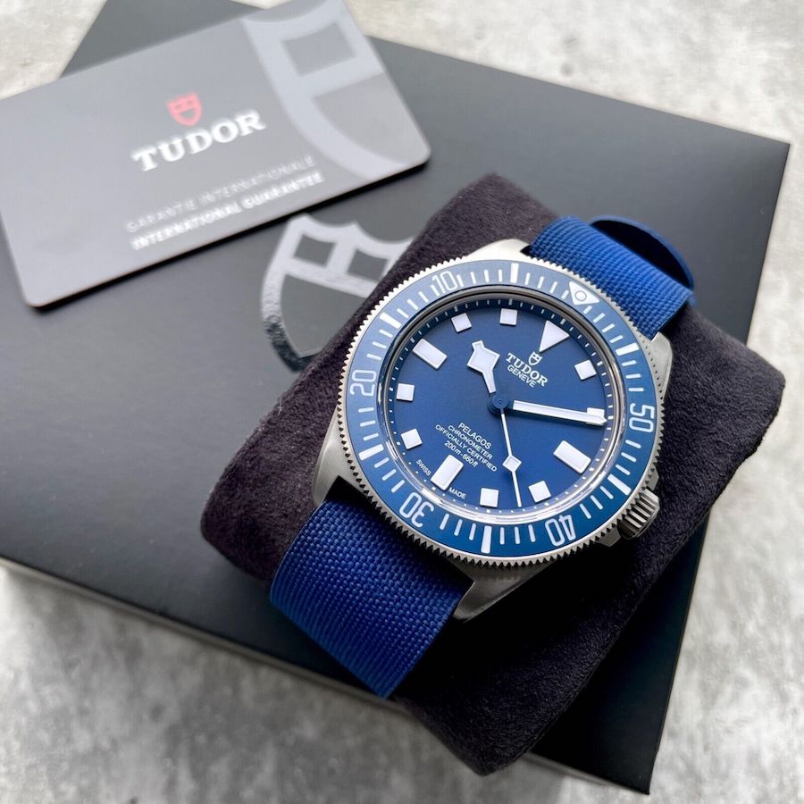 2022 Tudor FXD Pelagos Marine Nathinale Blue 25707B- Box + Papers - Stickered!