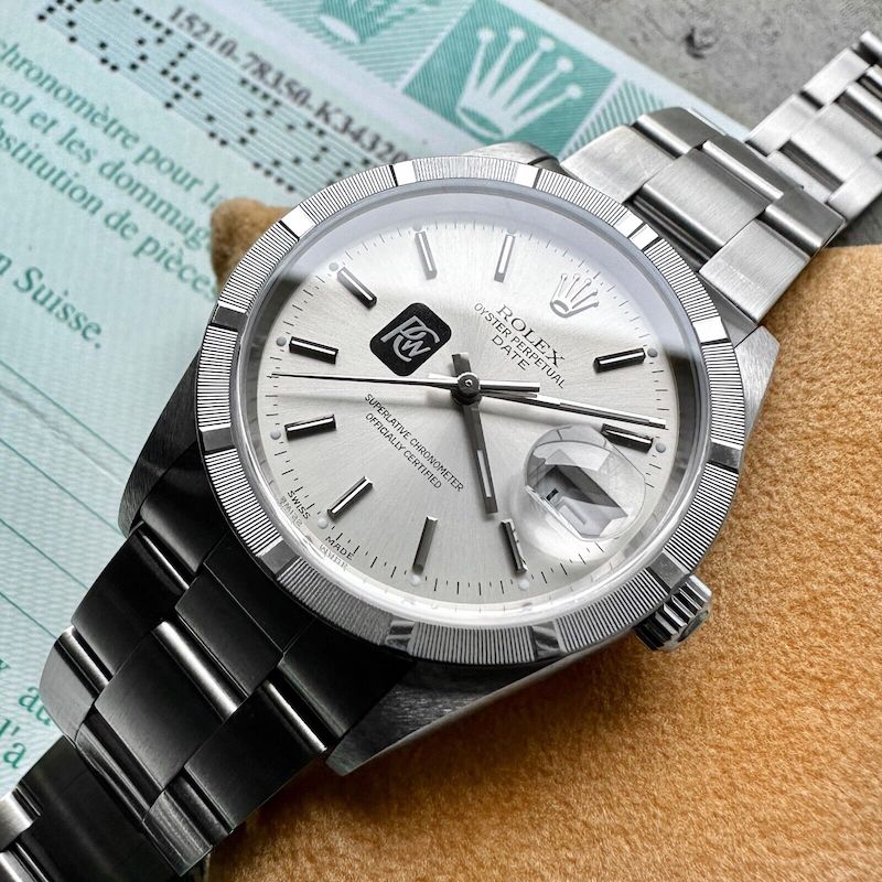 2001 Rolex Date 15210 Box/ Papers - PWC Logo Dial - Price Waterhouse Cooper