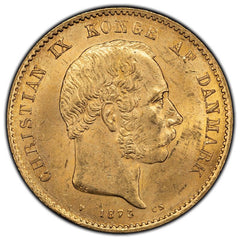 1873 Denmark 20 Kroner Gold Coin