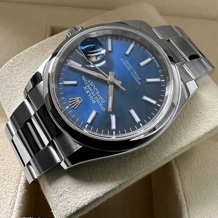 Rolex 36mm Datejust 126200 Stainless Oyster Blue dial - Box / Papers