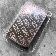 Load image into Gallery viewer, Vintage 5 oz Johnson Matthey .999 Silver 5oz Logo Sealed with attractive Patina
