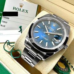 2019 Rolex 41mm Datejust 126300 Stainless Oyster Blue dial – Box / Papers
