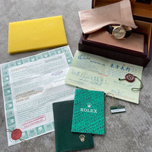 Load image into Gallery viewer, 1986 Rolex Datejust 16018 Yellow Gold - Box Papers Original Receipt Unpolished
