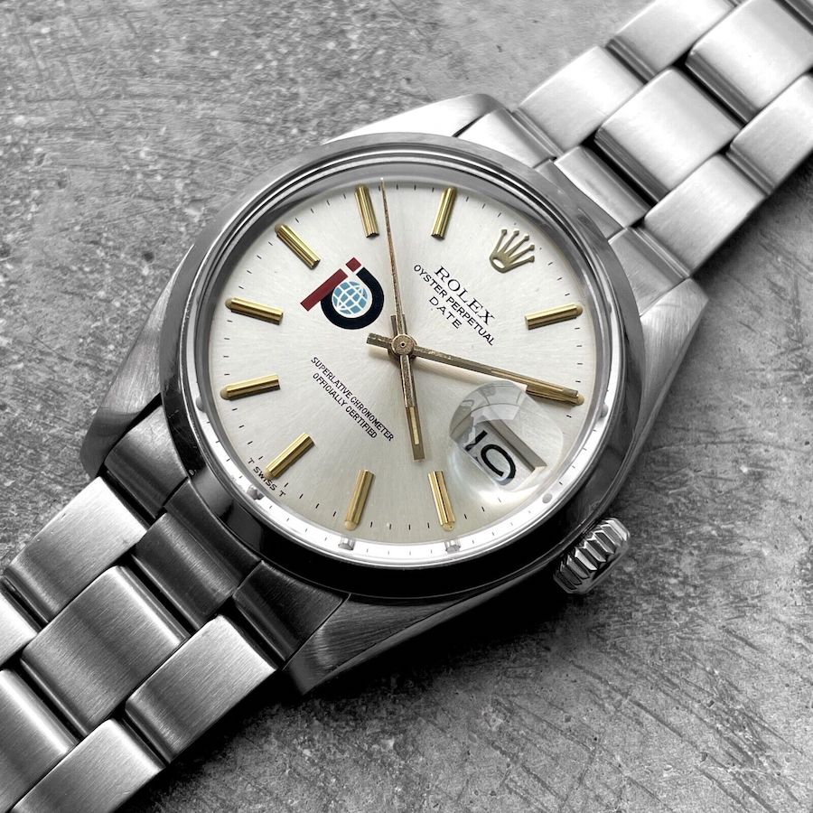 1979 Rolex Date 1500 Stainless Steel - Pool Intairdril Company Logo Dial