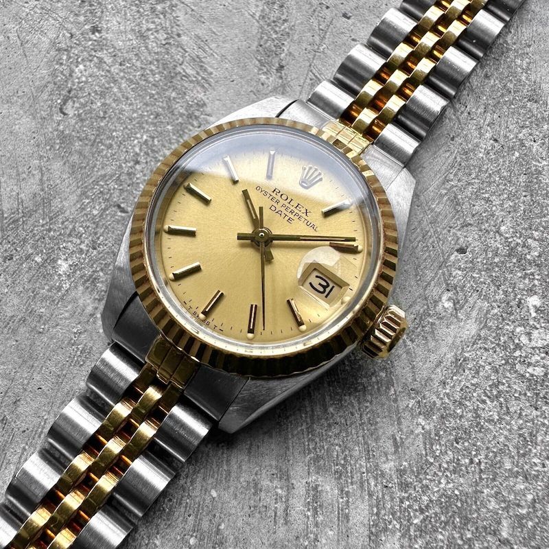 26mm Rolex Date 6917 Two Tone Jubilee - Attractive! Unpolished and Razor sharp!