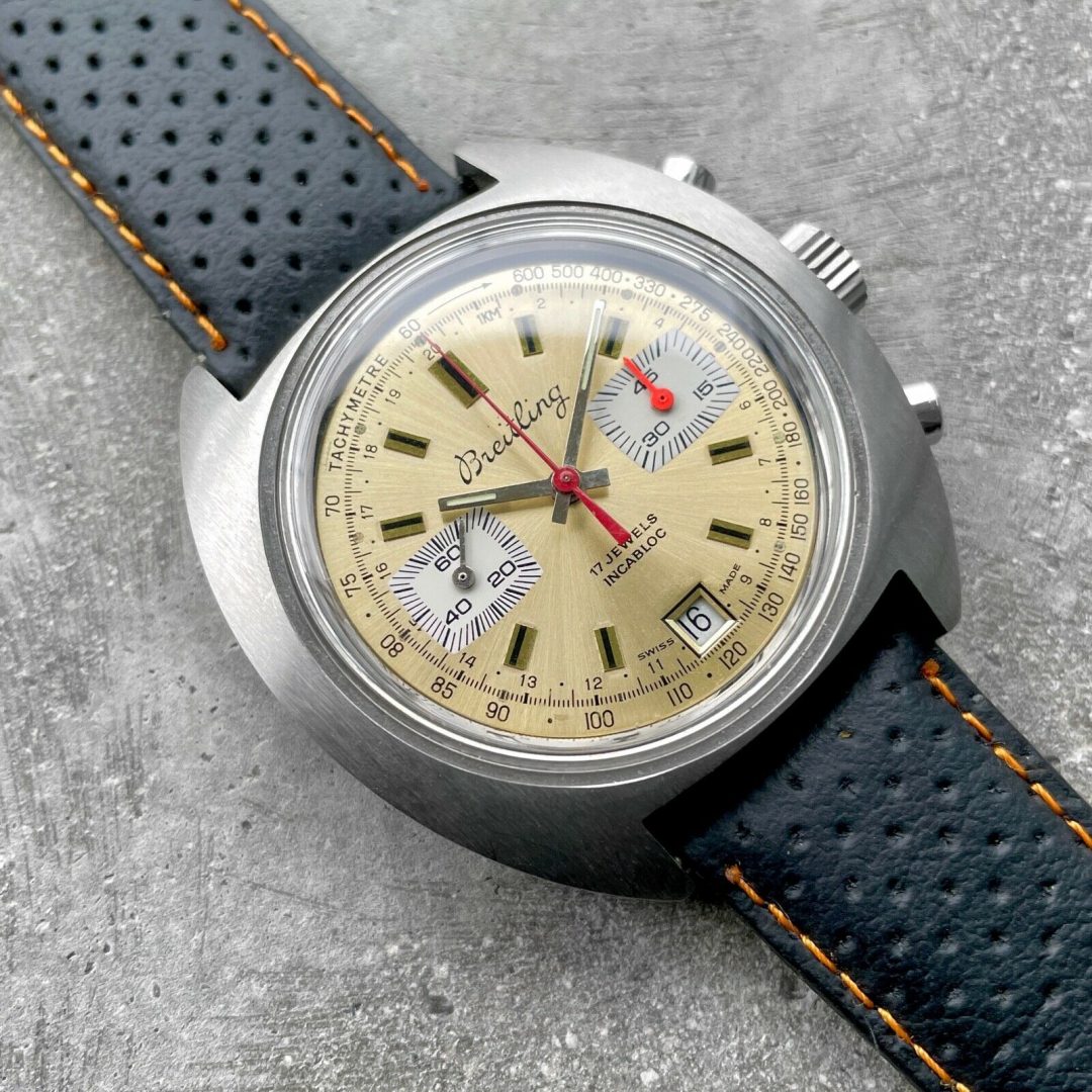 Vintage Breitling Incabloc 93001 15 Stainless Steel Chronograph - Unpolished