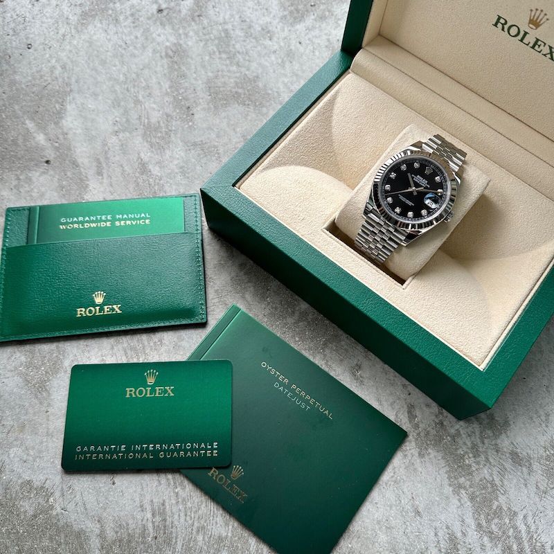2022 Rolex 41mm Datejust 126334 Jubilee Box/ Papers - Black Diamond Dial