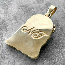 Load image into Gallery viewer, Solid 14 KT Yellow Gold Jesus Pendant 13+ Carat diamonds 38k Appraisal
