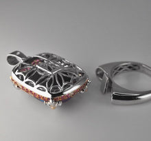 Load image into Gallery viewer, Solid 18K White Gold 15.85ct Black Opal Pink Sapphire + Diamond Ring - $18,000

