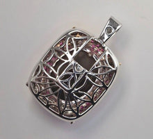 Load image into Gallery viewer, Solid 18K White Gold 15.85ct Black Opal Pink Sapphire + Diamond Ring - $18,000
