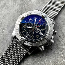 Load image into Gallery viewer, 48mm Breitling A1337011 Super Avenger Stainless Automatic Shark Mesh + Papers
