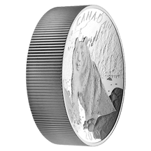 Load image into Gallery viewer, 2019 Canada 10 oz .9999 Fine Silver Coin $100 Double Concave Piedfort Brown Bear
