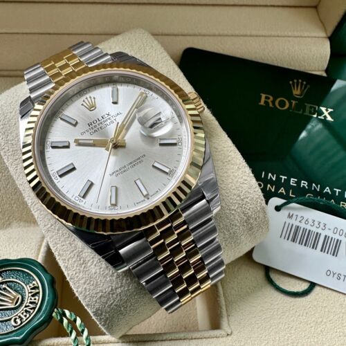 2022 Rolex Two Tone Datejust 41 Silver dial 126333 -Box / Papers Fully sticker