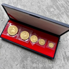 1985 Gold Panda 5 Coin Set 1.90 oz - Sealed with original box