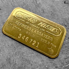 Engelhard Industries of Canada 25 Gram Gold Bar Struck .9999+