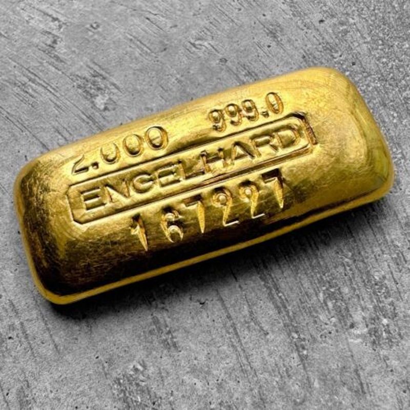 Engelhard 2 oz Gold Poured Bar .9990 2oz