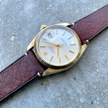 Load image into Gallery viewer, 1980 Vintage Rolex Date Mens 14K Yellow Gold Watch Reference 1503 Hang Tag
