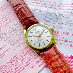 1975 Tudor Gold 34mm 7991/1 Oyster Manual Wind With Original Warranty Papers