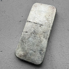 Vintage 20 oz .999 Silver Johnson Matthey Poured bar – F Serial