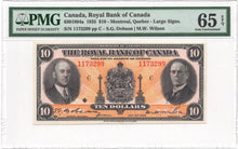 Load image into Gallery viewer, 1935 Royal Bank of Canada $10 PMG Gem 65 EPQ
