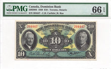 Load image into Gallery viewer, 1938 $10 Dominion Bank Note PMG Gem 66 EPQ
