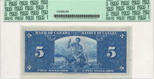 Load image into Gallery viewer, 1937 Bank of Canada $5 BC-23b PCGS Gem UNC-66 PPQ
