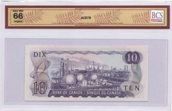 ✪ 1971 $10 Bank of Canada BC-49cA - BCS Gem 66 Original Asterisk *VA Replacement